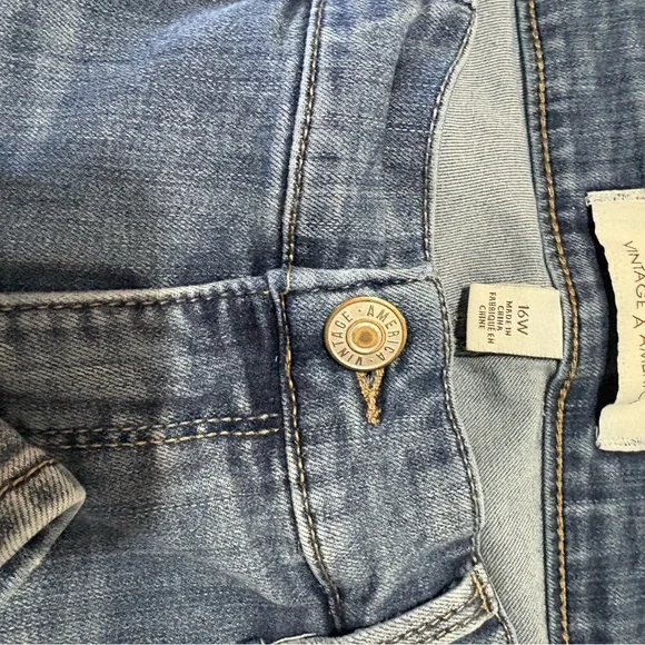 Vintage America Light Blue Straight Leg Jeans - Picture 3 of 5